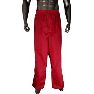Hey Boo Red Nylon Lightweight Sporty Windbreaker Pants With Pockets Size 3X